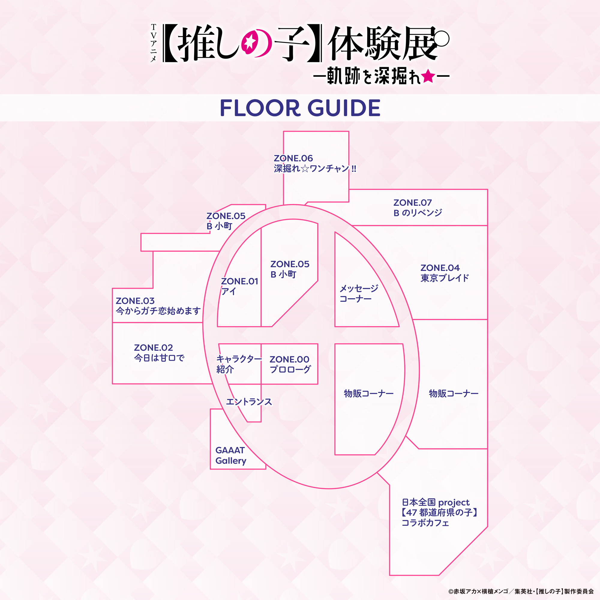 推しの子体験展フロアマップ